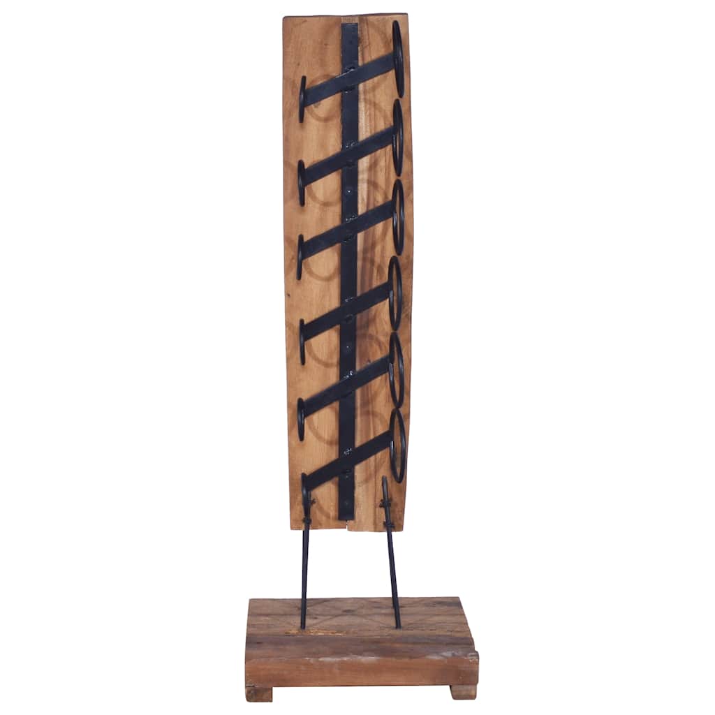 Wine Rack for 6 Bottles 13.8"x13.8"x39.4" Solid Teak Wood