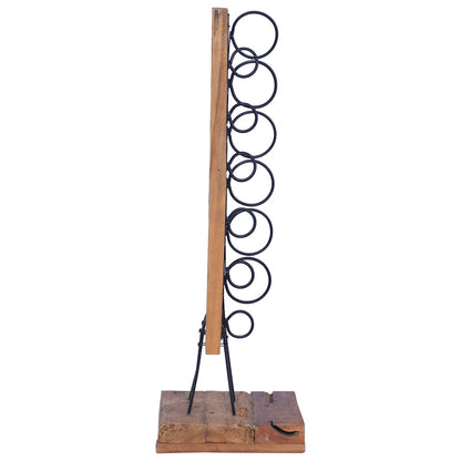 Wine Rack for 6 Bottles 13.8"x13.8"x39.4" Solid Teak Wood