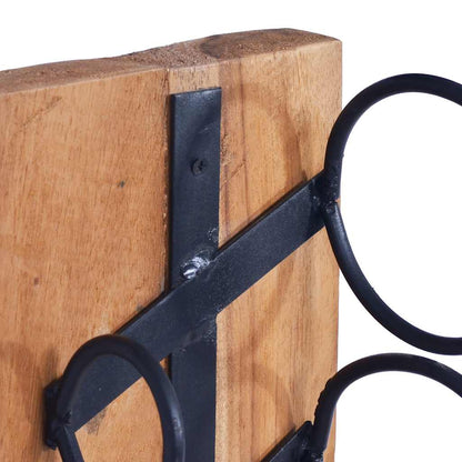 Wine Rack for 6 Bottles 13.8"x13.8"x39.4" Solid Teak Wood