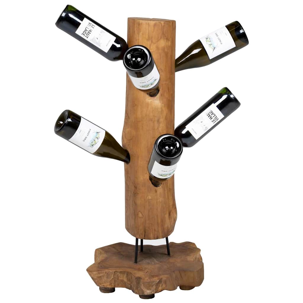 Wine Rack for 8 Bottles 15.7"x11.8"x31.5" Solid Teak Wood