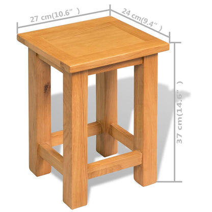 End Table Oak Solid oak wood Compact Durable End Table