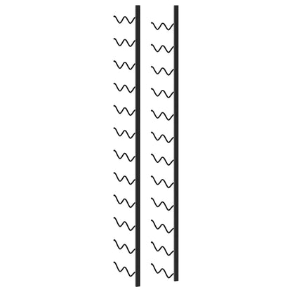 Wall-mounted Wine Rack for 24 Bottles Black Iron