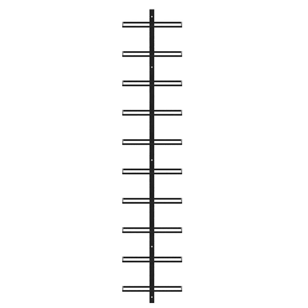 Wall-mounted Wine Racks for 20 Bottles 2 pcs Black Metal