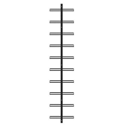 Wall-mounted Wine Racks for 20 Bottles 2 pcs Black Metal