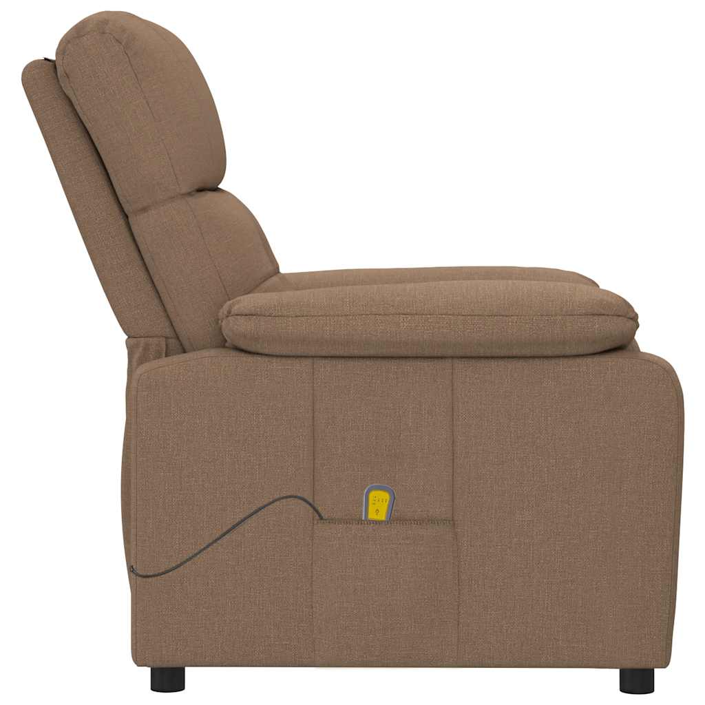 Massage Chair Brown Fabric, Wood, Metal Large