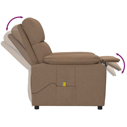 Massage Chair Brown Fabric, Wood, Metal Large