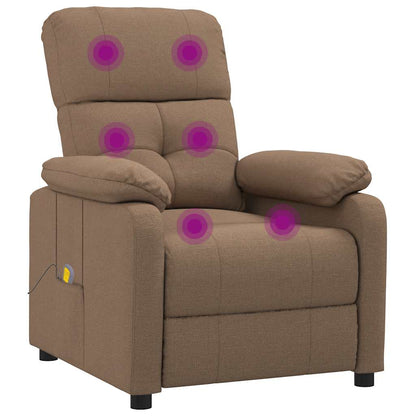 Massage Chair Brown Fabric, Wood, Metal Large