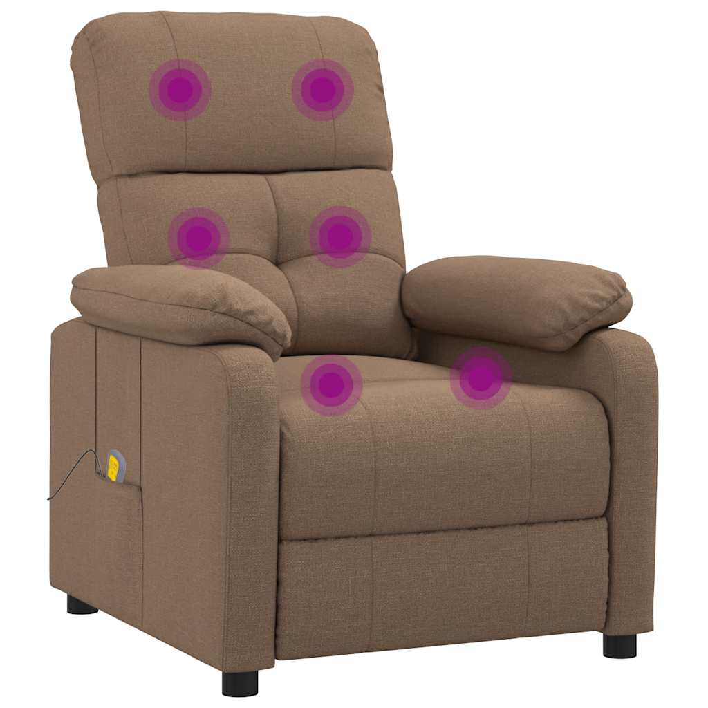 Massage Chair Brown Fabric, Wood, Metal Large