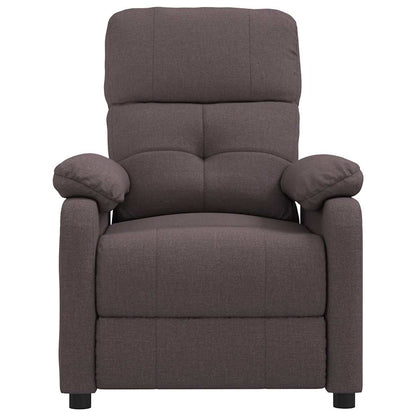 Massage Chair Dark Brown Fabric, Wood, Metal 28.7 x 35.4 x 39.4 in