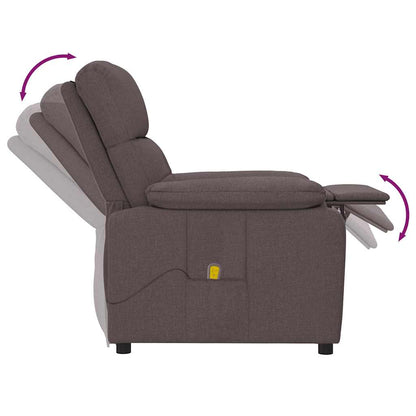 Massage Chair Dark Brown Fabric, Wood, Metal 28.7 x 35.4 x 39.4 in