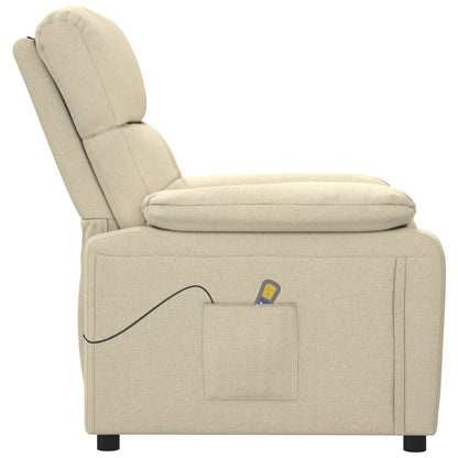 Massage Chair Cream Fabric, Wood, Metal Large