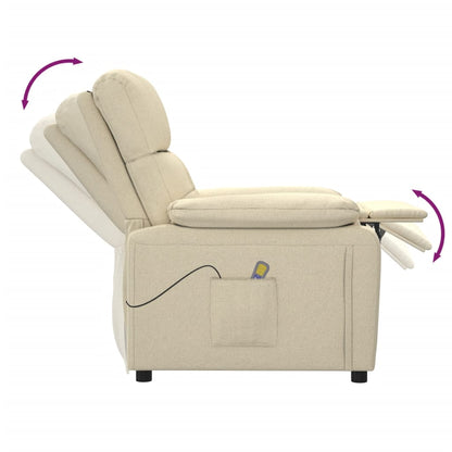 Massage Chair Cream Fabric, Wood, Metal Large