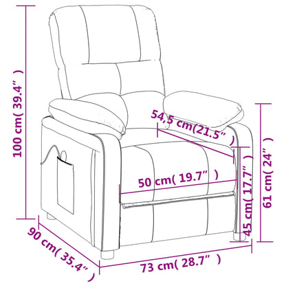 Massage Chair Cream Fabric, Wood, Metal Large