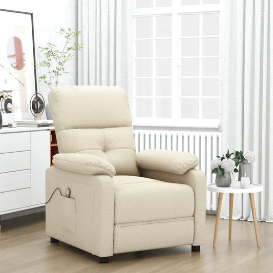 Massage Chair Cream Fabric, Wood, Metal Large
