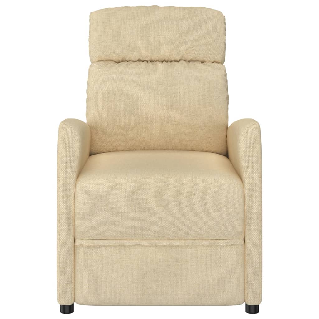 Massage Chair Cream Fabric (100% polyester), Plywood, Iron, Foam