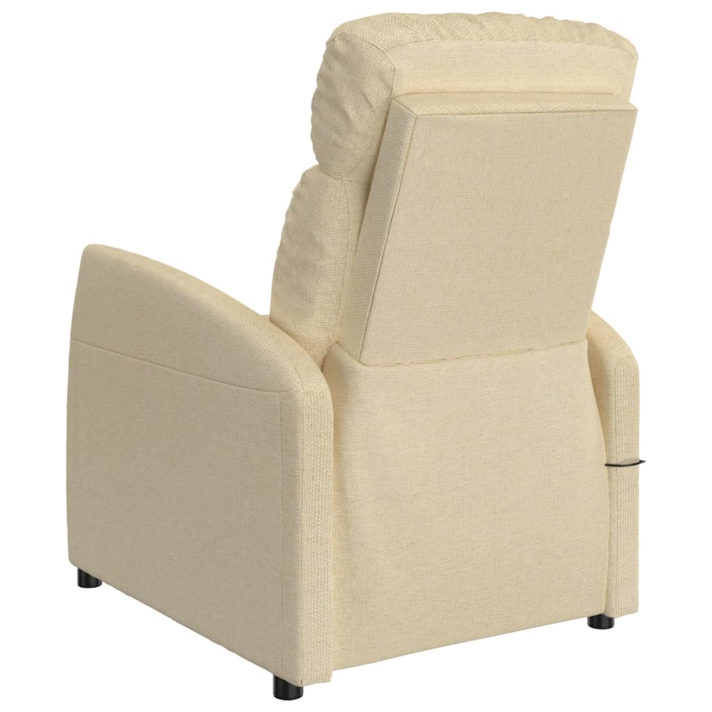 Massage Chair Cream Fabric (100% polyester), Plywood, Iron, Foam
