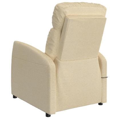 Massage Chair Cream Fabric (100% polyester), Plywood, Iron, Foam