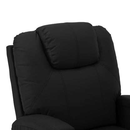 Stand Up Massage Chair Black Faux leather Adult