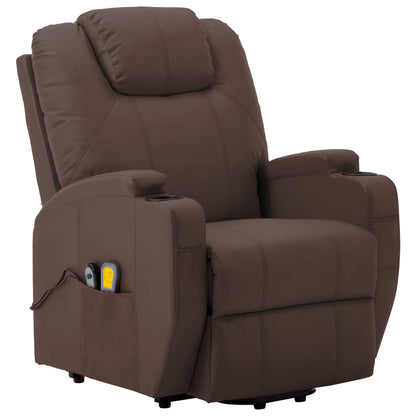 Stand Up Massage Chair Brown Faux leather, PVC, iron Large