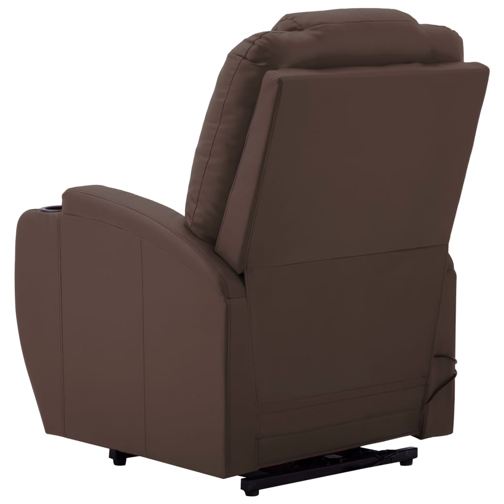 Stand Up Massage Chair Brown Faux leather, PVC, iron Large