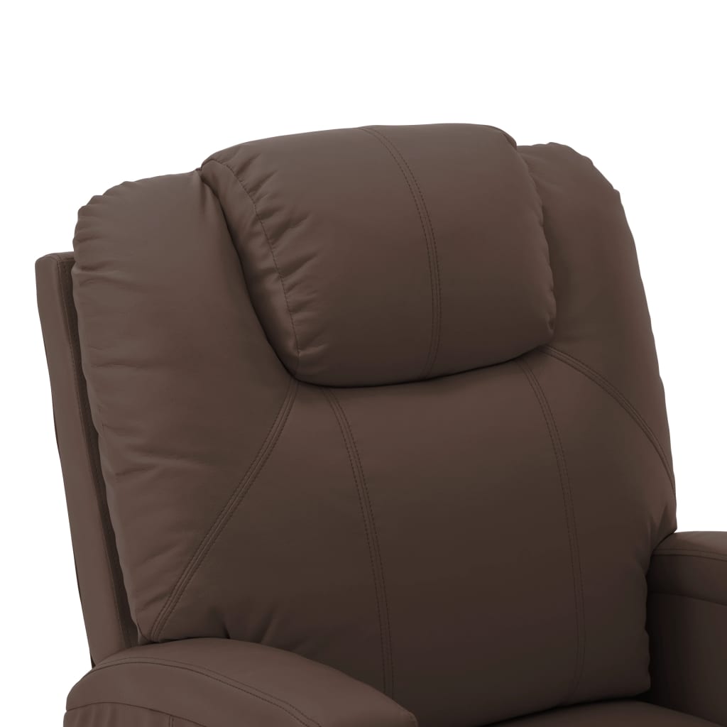 Stand Up Massage Chair Brown Faux leather, PVC, iron Large