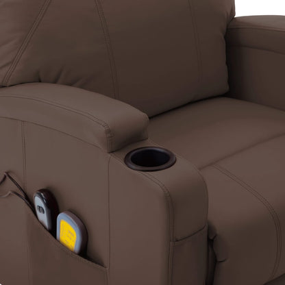 Stand Up Massage Chair Brown Faux leather, PVC, iron Large