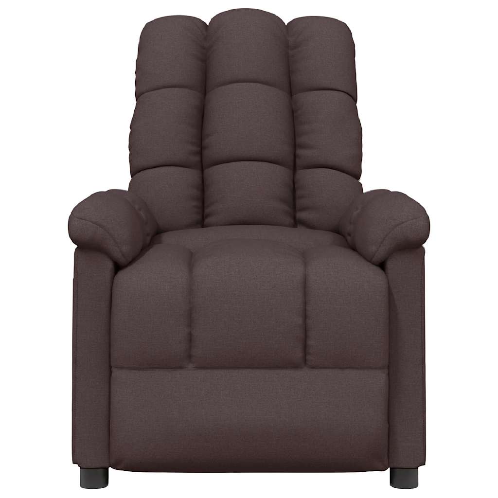 Massage Chair Dark Brown Fabric (100% polyester), plywood, iron
