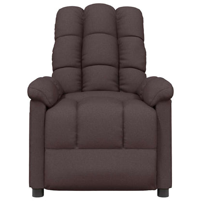 Massage Chair Dark Brown Fabric (100% polyester), plywood, iron