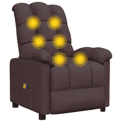 Massage Chair Dark Brown Fabric (100% polyester), plywood, iron