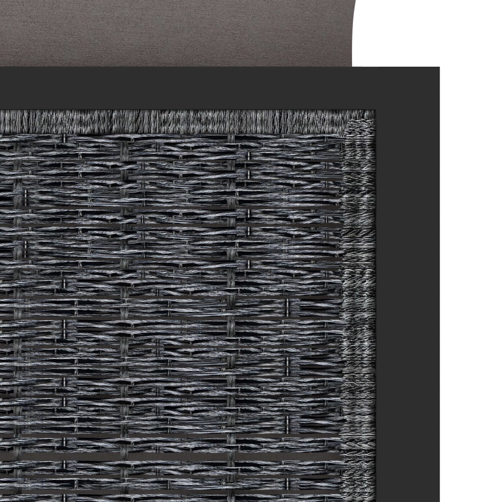 Corner Sofa Anthracite Poly rattan, aluminum, polyester Durable