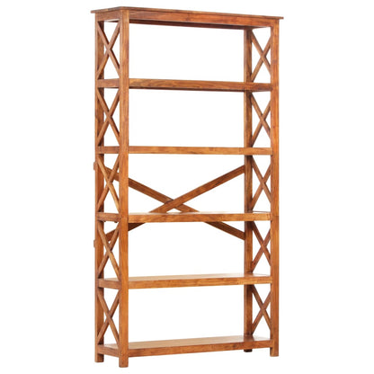 Bookshelf Honey Solid Acacia wood Large Bookshelf Rectangular