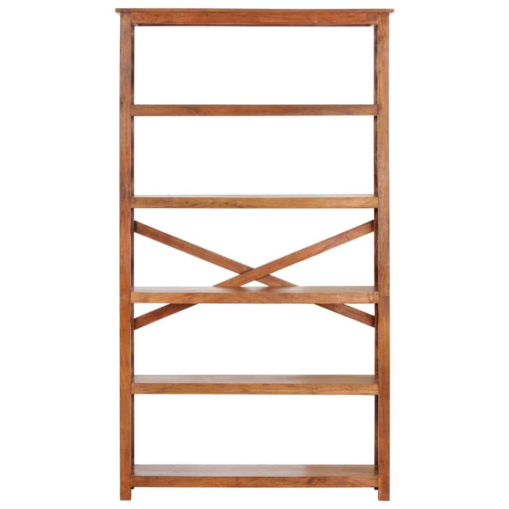 Bookshelf Honey Solid Acacia wood Large Bookshelf Rectangular