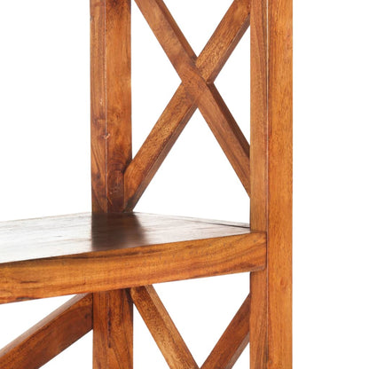 Bookshelf Honey Solid Acacia wood Large Bookshelf Rectangular