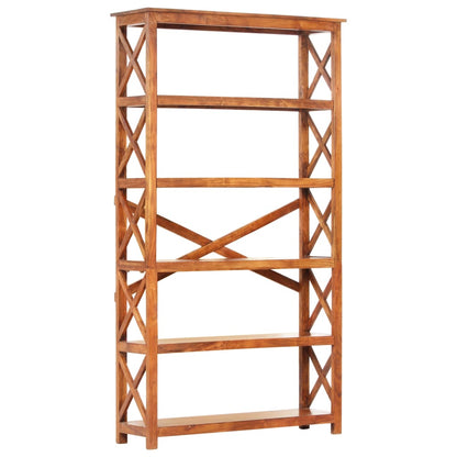 Bookshelf Honey Solid Acacia wood Large Bookshelf Rectangular