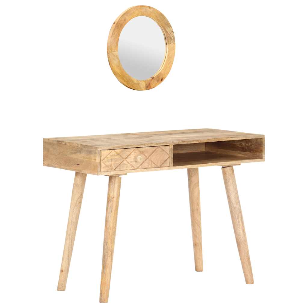 Dressing Table Natural Mango Wood Solid Mango Wood Medium