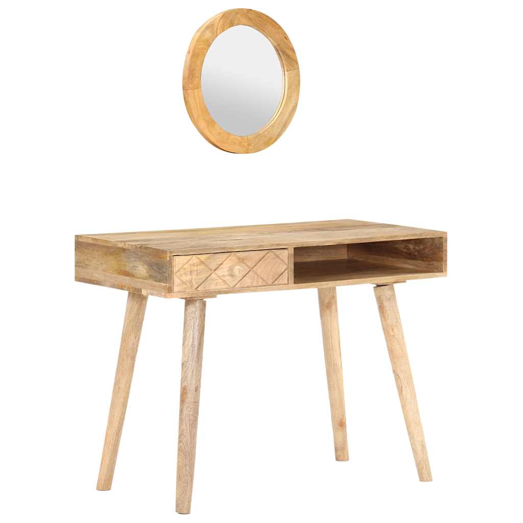 Dressing Table Natural Mango Wood Solid Mango Wood Medium