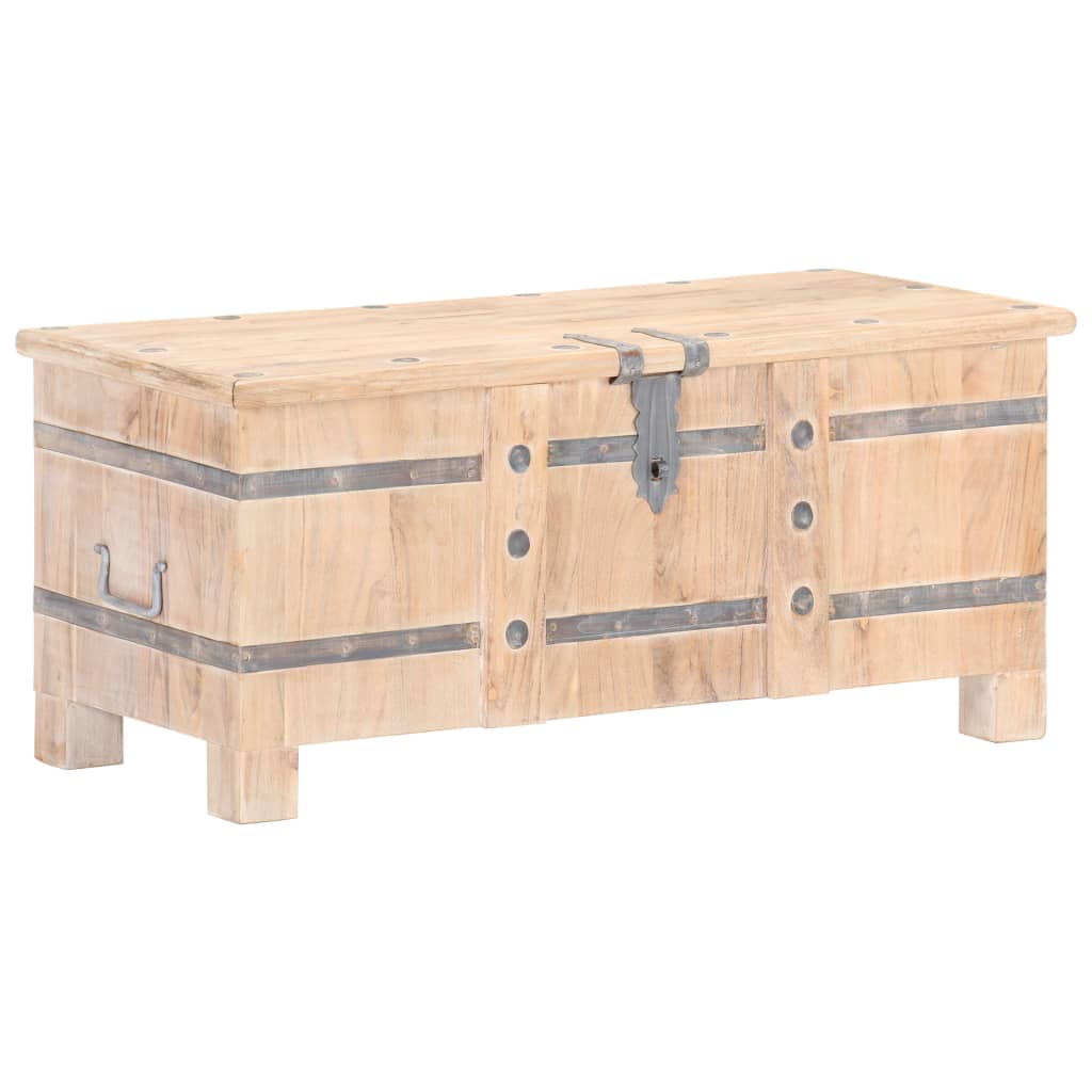 Chest White with natural wood grain Solid acacia wood Medium