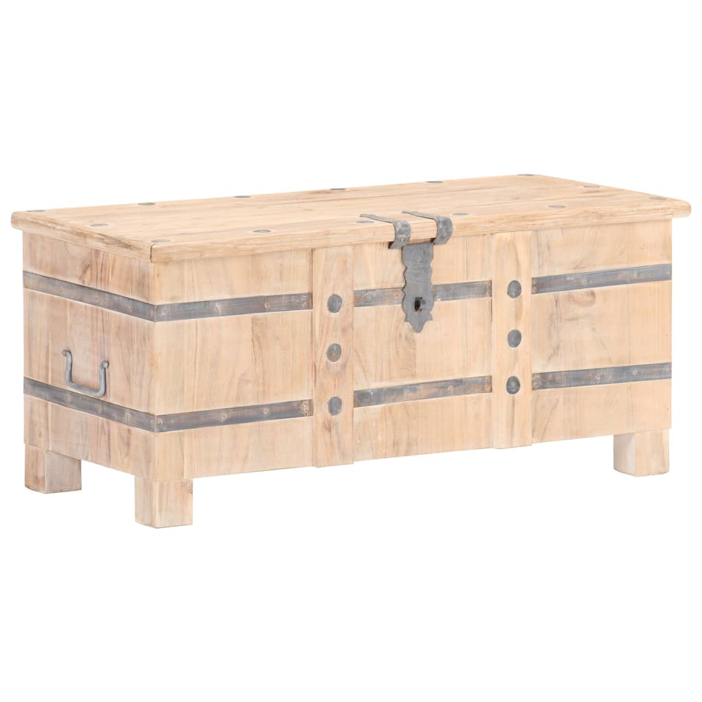 Chest White with natural wood grain Solid acacia wood Medium