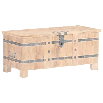 Chest White with natural wood grain Solid acacia wood Medium