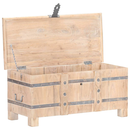 Chest White with natural wood grain Solid acacia wood Medium