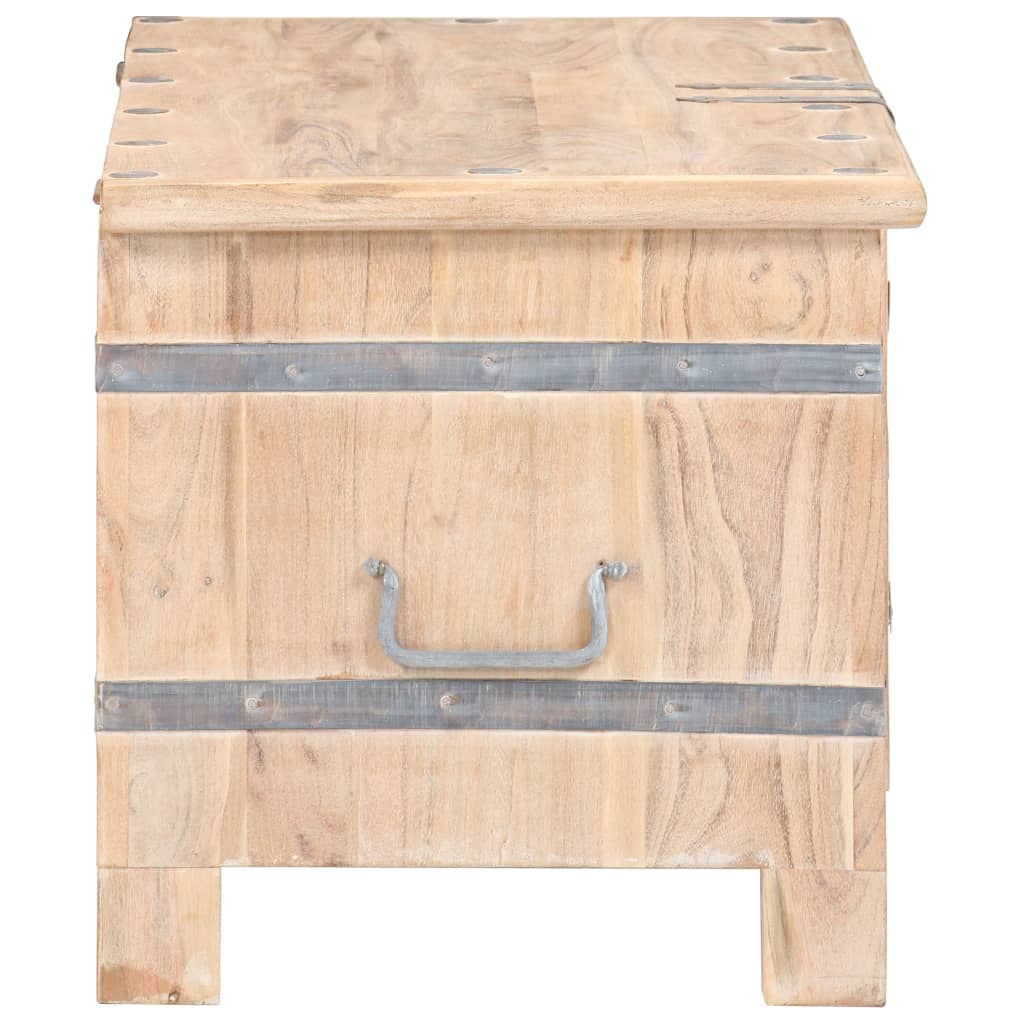 Chest White with natural wood grain Solid acacia wood Medium