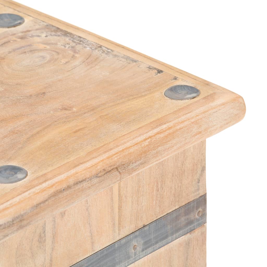Chest White with natural wood grain Solid acacia wood Medium
