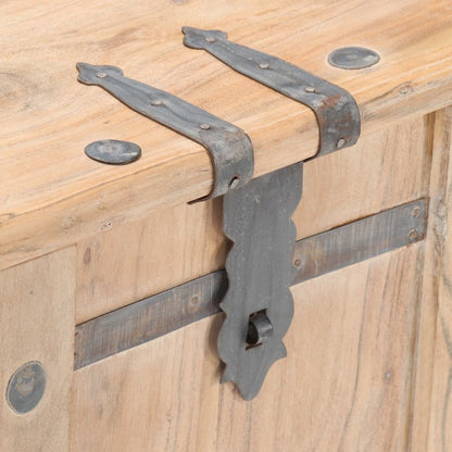 Chest White with natural wood grain Solid acacia wood Medium