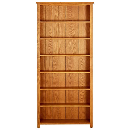 Bookcase Natural Oak Solid Oak Wood, MDF 78.7 in height Bookcase