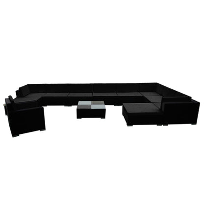 Patio Lounge Set of 12 Black