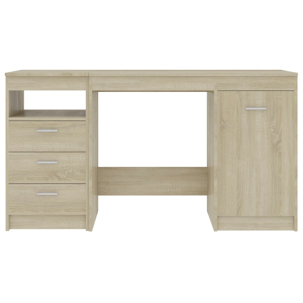 Desk Sonoma Oak Engineered Wood Medium Computer Desk