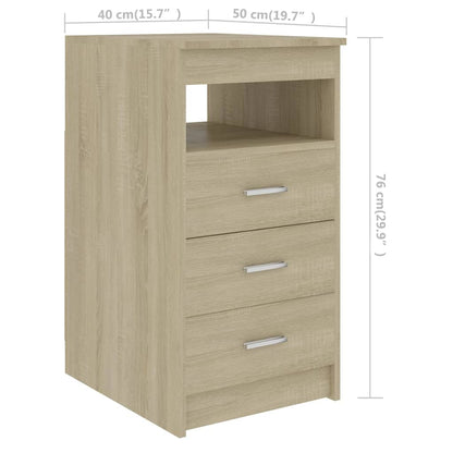 Desk Sonoma Oak Engineered Wood Medium Computer Desk