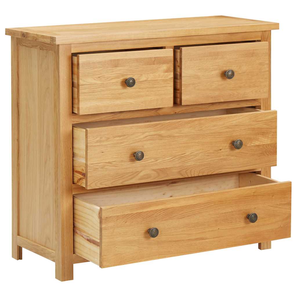Chest Of Drawer Natural Oak Solid oak wood, MDF with oak veneer