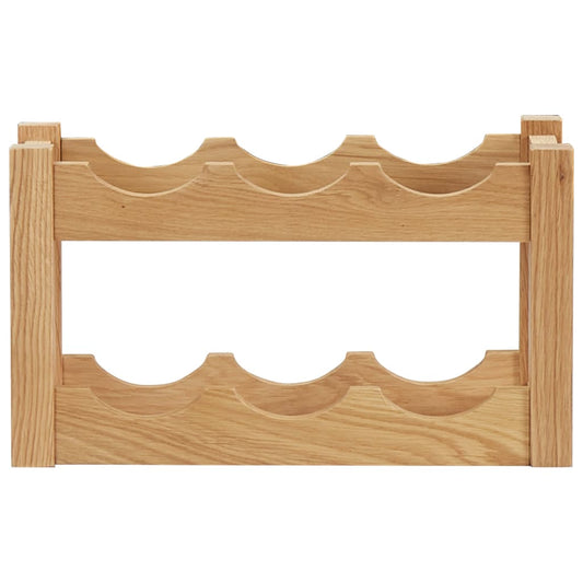 Wine Rack for 6 Bottles 14.6"x8.3"x8.3" Solid Oak Wood