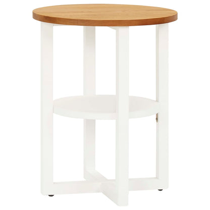 Lamp Table Oak and white Solid oak wood, MDF, solid acacia wood